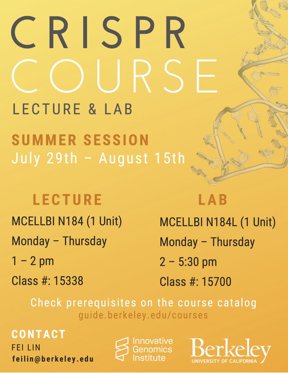 CRISPR Summer 2019 course flyer
