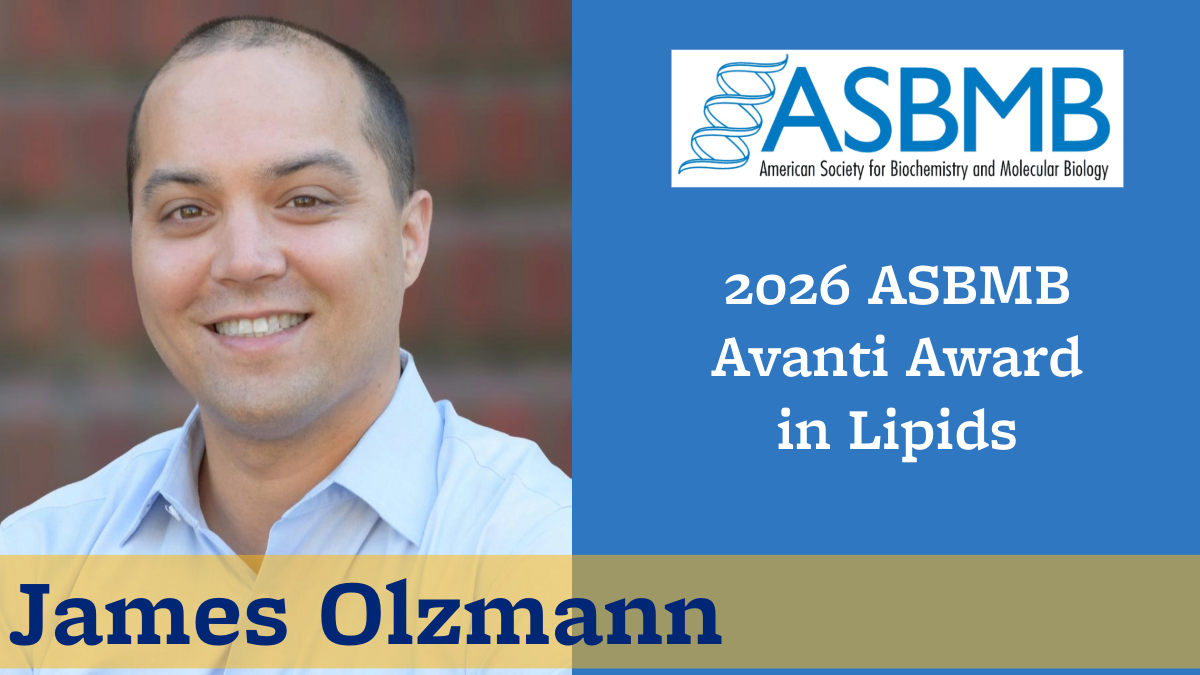 James Olzmann receives ASBMB Avanti Award in Lipids